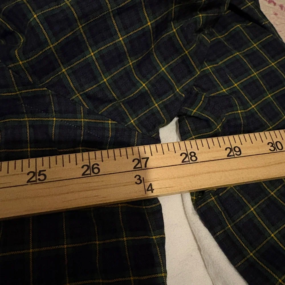 Ralph Lauren Mens 2XLT Button Down Shirt Blue Green Plaid‎ Tall Long Sleeve - Picture 7 of 8